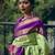 Pista purple silk blend jacuard work festival saree with unstitched blouse piece