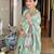 Sky blue silk blend jacuard work festival saree with unstitched blouse piece