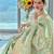 Sky blue silk blend jacuard work festival saree with unstitched blouse piece