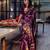 Wine silk blend jacuard work festival saree with unstitched blouse piece
