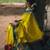 Yellow green silk blend jacuard work festival saree with unstitched blouse piece