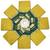 Yellow green silk blend jacuard work festival saree with unstitched blouse piece
