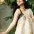Cream green silk blend jacuard work festival saree with unstitched blouse piece