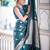 Rama silk blend jacuard work festival saree with unstitched blouse piece