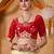 Cream mirror work tissue ethnic festive ready to wear saree with blouse