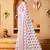White floral print georgette ethnic festive ready to wear saree with blouse
