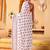White floral print georgette ethnic festive saree with blouse