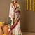 Ethnic motifs printed ready to wear saree with blouse piece