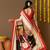 Durga face prints dola silk ready to wear saree