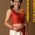Durga face prints dola silk saree
