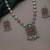 Navratri oxidised silver plated necklace with matching earrings set for women