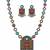 Navratri oxidised silver plated necklace with matching earrings set for women