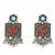 Navratri oxidised silver plated necklace with matching earrings set for women