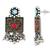 Navratri oxidised silver plated necklace with matching earrings set for women