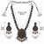 Navratri oxidised silver plated necklace with earrings jewellery set for women