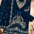 Navy velvet semi stitched suit with embroidery & sequence work