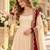 White & maroon georgette readymade anarkali suit with embroidery & sequence work