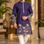 Purple Color Embroidered Foil Gold Work Design Fabric Soft Silk Mens Ethnic Wear Festival Kurta Pajama Set