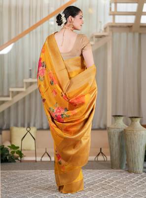 chandrika tussar with cherry blossom print 4