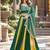 Emerald&Mustard Cotton Readymade Navratri Lehenga Choli with Bandhej Lace Work