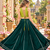 D Green Cotton Readymade Navratri Lehenga Choli with Embroidery & Thread Work