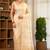 Aarini- Silk blend saree with contrast blouse piece Hand Embroidery