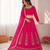 rani pinik chinon silk thread with sequence designer lehenga choli
