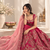 pink chanderi silk thread with sequence designer lehenga choli