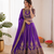 violet vichitra silk thread with sequence designer lehenga choli