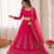rani pinik chinon silk thread with sequence designer lehenga choli