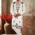 White lachka kurta pant set withembroidery and handwork