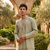 Light green gorgette kurta pant set with embroidery work