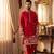 Rani green cotton kurta pant set with embroidery, sequin and hand work
