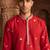 Rani green cotton kurta pant set with embroidery, sequin and hand work