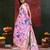 Pink woven, floral cotton silk paithani saree with blouse