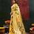 Yellow woven, floral cotton silk paithani saree with blouse