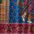 multicolor digital print mirror work crepe kalamkari saree with blouse