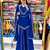 Royal blue mirror work short kurti with sharara pants and dupatta set for women