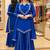Royal blue mirror work short kurti with sharara pants and dupatta set for women