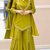Olive mirror work short kurti with sharara pants and dupatta set for women