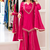 Orange mirror work short kurti with sharara pants and dupatta set for women