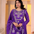 Trendy purple heavy embroidery kurti sharara set with scalloped dupatta