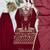 Red colour ready to wear heavy embroidered kurti sharara set with dupatta