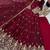 Designer maroon heavy embroidered anarkali kurta set with dupatta & pant