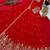 Designer red heavy embroidered anarkali kurta set with dupatta & pant