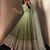 Women's designer shaded green anarkali gown suit with bottom & dupatta