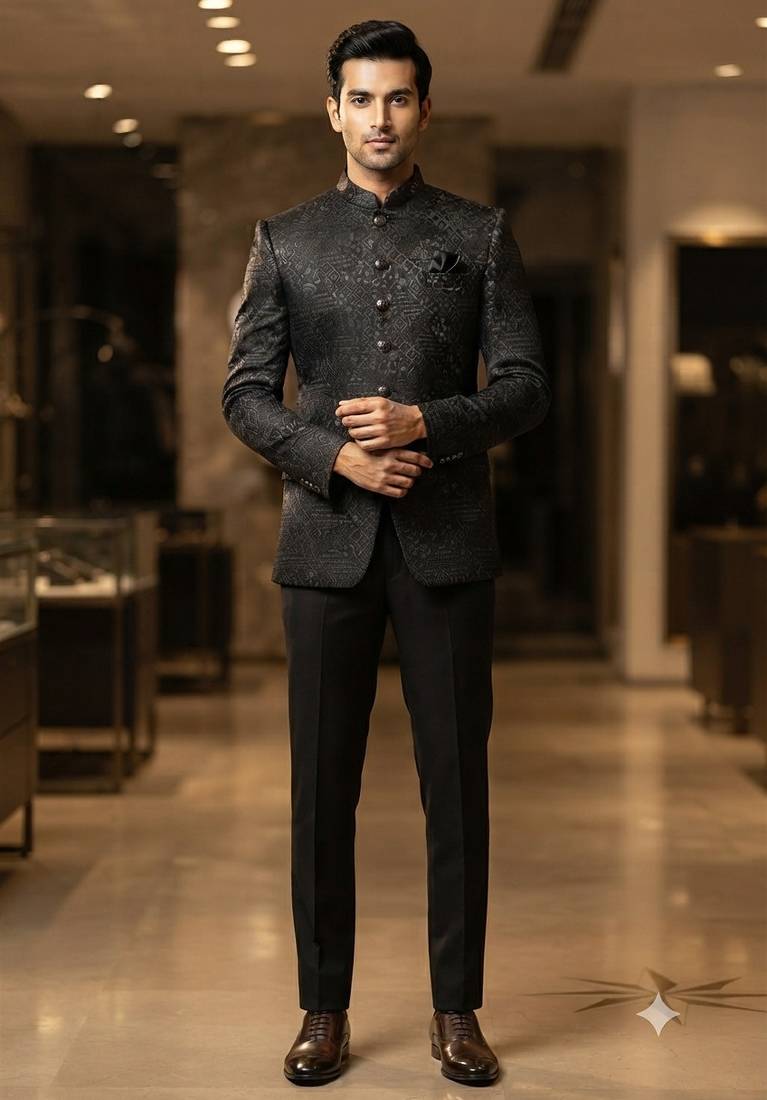 Black jodhpuri for men