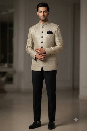 Beige jodhpuri for men