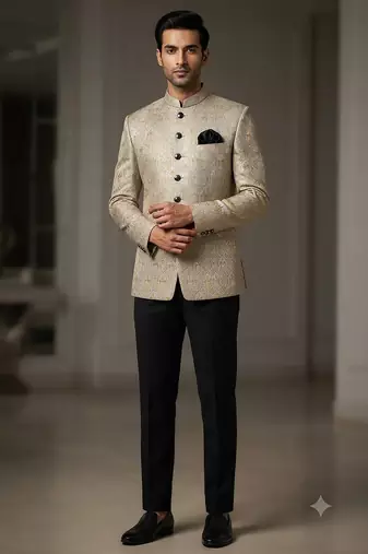 Beige jodhpuri for men