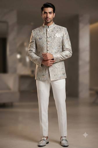 Skyblue jodhpuri for men
